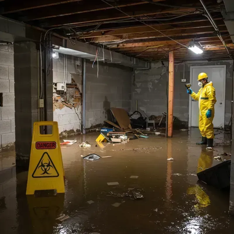 Flooded Basement Electrical Hazard in La Center, KY Property