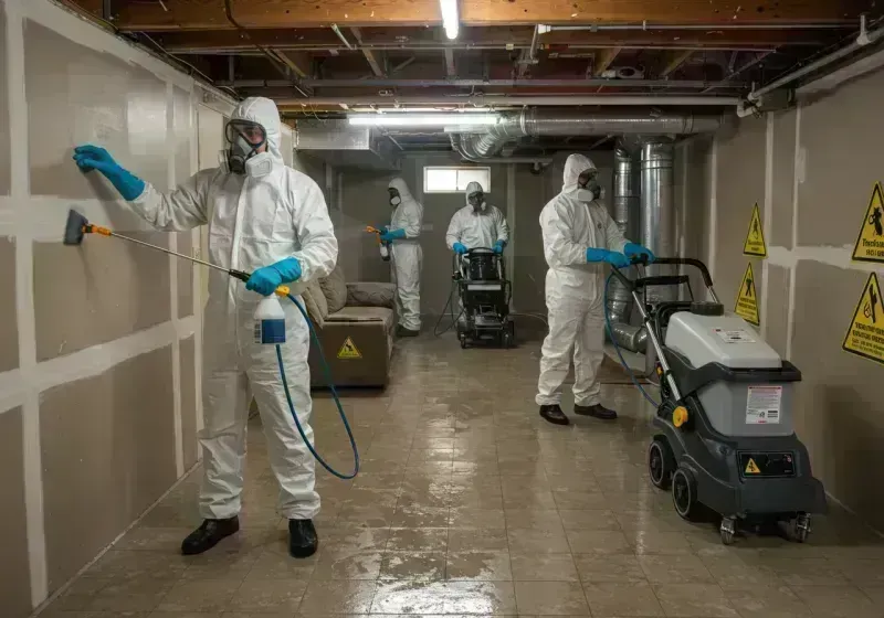 Basement Moisture Removal and Structural Drying process in La Center, KY